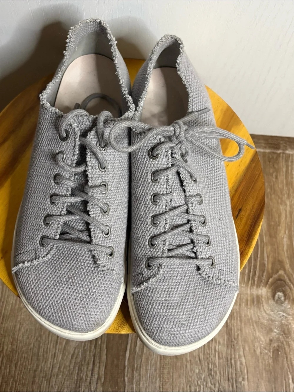 Birkenstock Women’s Canvas Lace-Up Sneakers Round Toe EU 41 US 10 Athleisure - Picture 2 of 9
